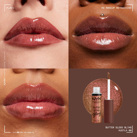 NYX Butter Gloss Non-Sticky Lip Gloss 08 Hustla Shimmer 8ml