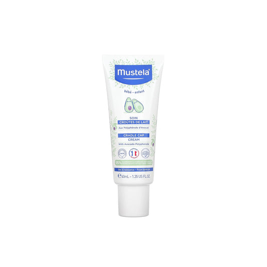 Mustela Cradle Cap Moisturizing & Softening Scalp Cream for Babies (0+ Months) - fragrance free 40ml