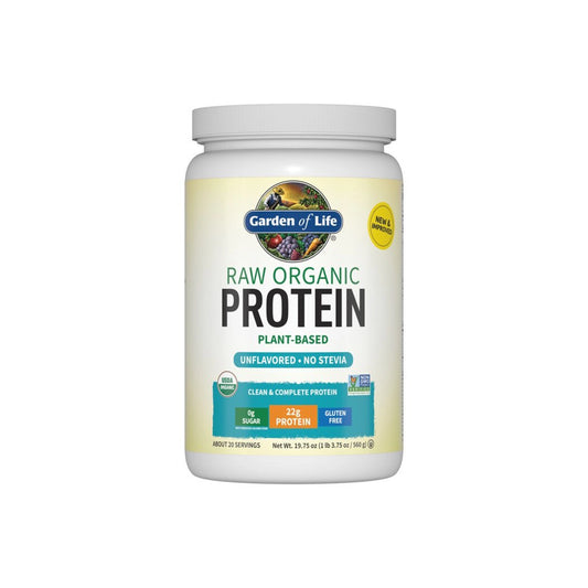Garden of Life Raw Organic Plant Protein Powder Supplement Unflavored 560gr
