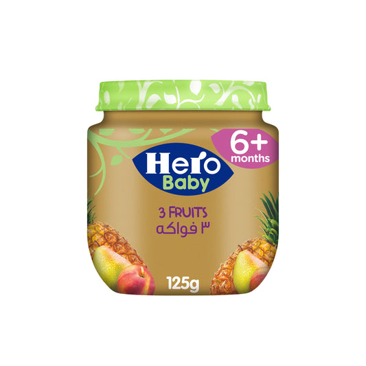 Hero Baby 3 Fruits Puree (6+ Months) 125 gr