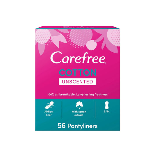 Carefree Cotton Normal Unscented 56 Pcs