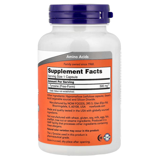 NOW L-TYROSINE 500 ML 120 CAP