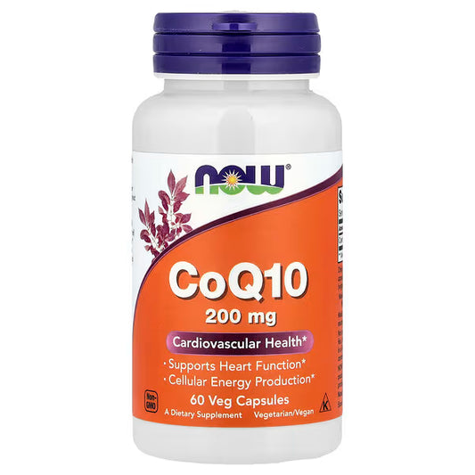 NOW CoQ10 200 mg 60 Veg Capsules
