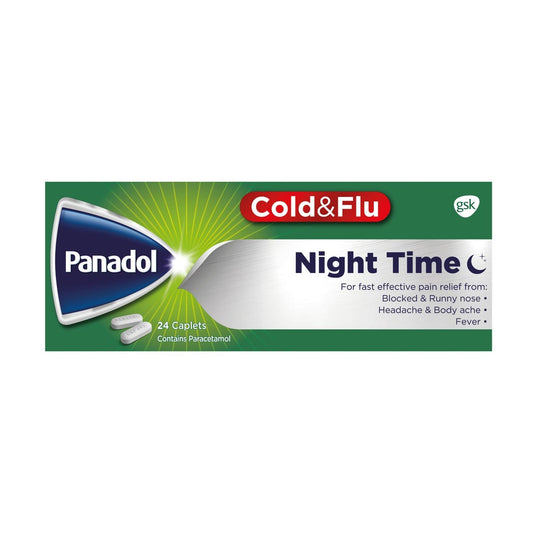 PANADOL COLD AND FLU 24 TAB NIGHT TIME