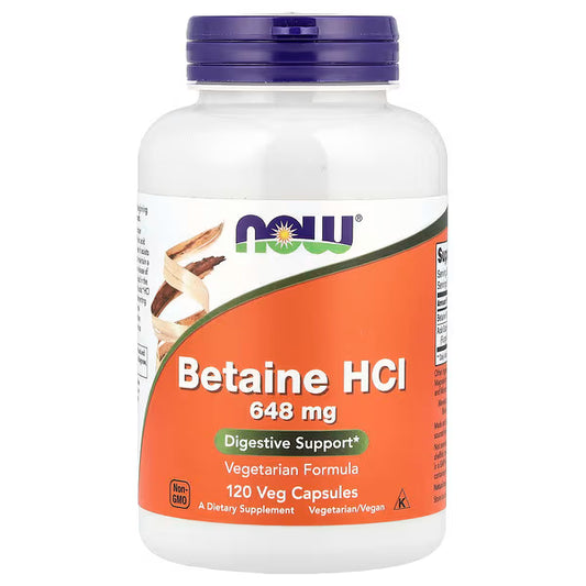 NOW BETAINE HCI 648MG 120 CAP