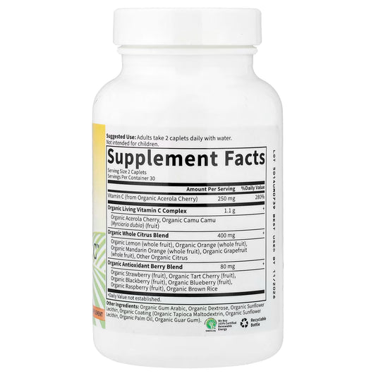 GARDEN OF LIFE LIVING VITAMIN C 60 CAPLETS