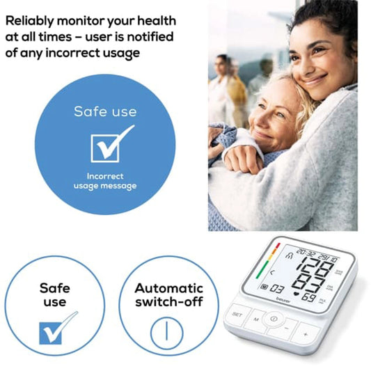 Beurer Blood Pressure Monitor Automatic with Easy Clip Upper Arm, BM 51