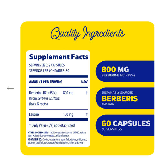 ENZYMEDICA BERBERINE 800MG 60 CAPSULES