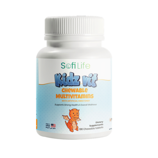 Sofi Life Kidz Chewable Multivitamin - Daily Nutritional Support for Growth (100 Tablets)