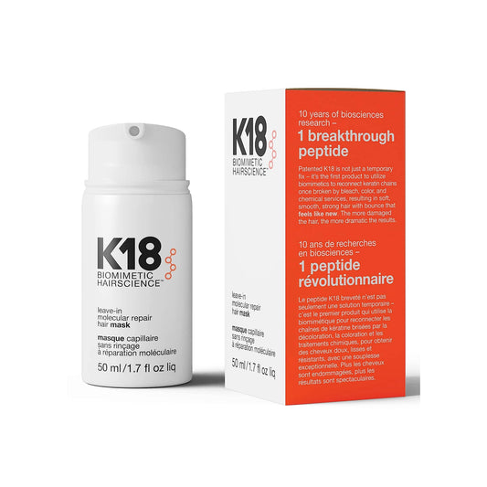 K18 Leave-In Molecular Hair Mask, Repairs Dry or Damaged Hair 50ml