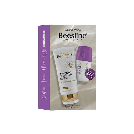 BEESLINE WHIENING SPF 50 + ROLL-ON BEAUTY PEARL