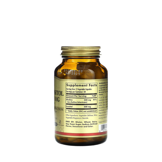Solgar Choline Inositol 500 MG 100 Capsules IMP++