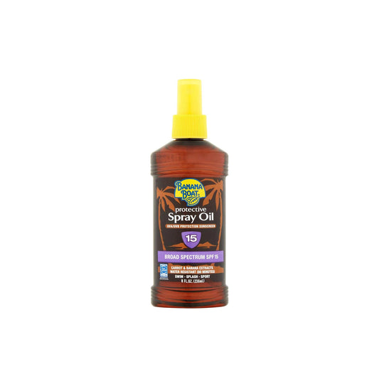 Banana Boat Water-Resistant Deep Tanning Oil Spray with Carrot & Banana Extracts SPF4 236 ml