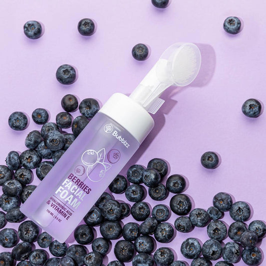 Bubblzz Organic Foaming Facial Wash Berry Scent with Hyaluronic Acid & Vitamin E 150ml
