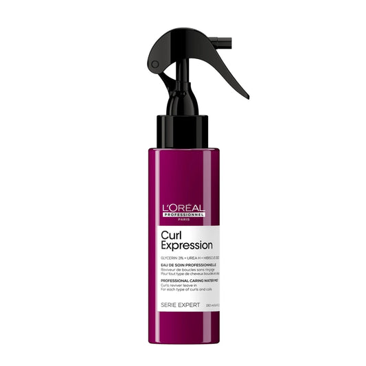 L'Oreal Professional Curl Expression Leave-In Hair Water Mist with Glycerin, Urea H & Hibiscus Seed Extract for Curls & Coils 190 ML