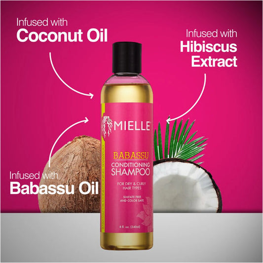 Mielle Organics Babassu Conditioning Shampoo for Dry Curly Hair Types 240ml