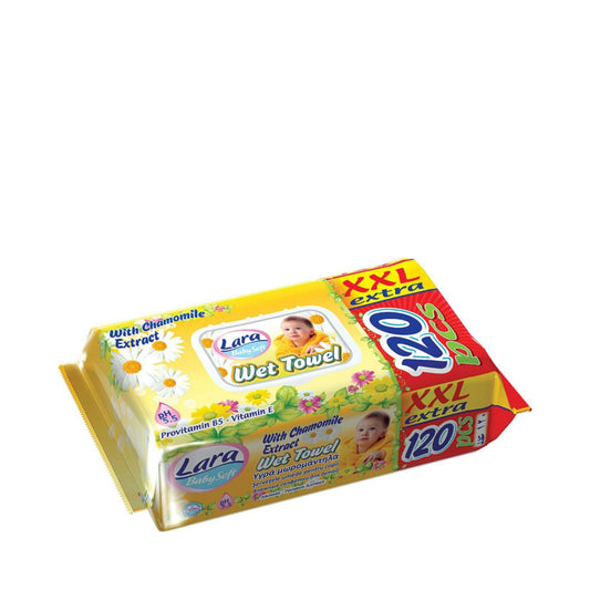 Lara Wet Chamomile 120 Wipes 120 Psc