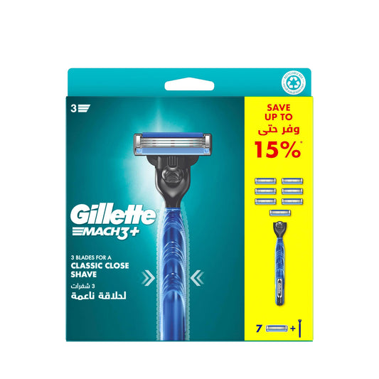 Gillette Mach3 + (7) Pcs Plus Hand Free