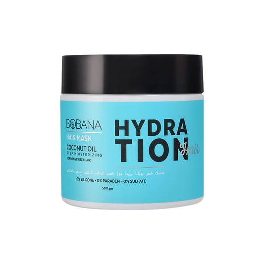 Bobana Hydration Deep Moisturizing Hair Mask with Coconut Oil for Dry & Frizzy Hair - parabens free, sulfate free, silicone free 500 ML