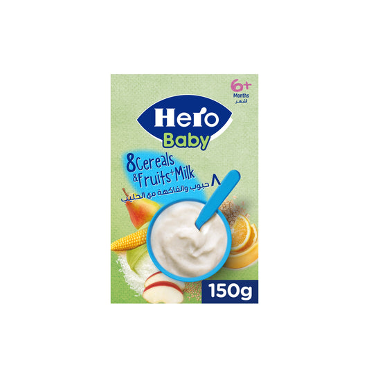 Hero Baby Good Morning 8 Cereal with Fruit & Milk (6+ Months) 150 gr