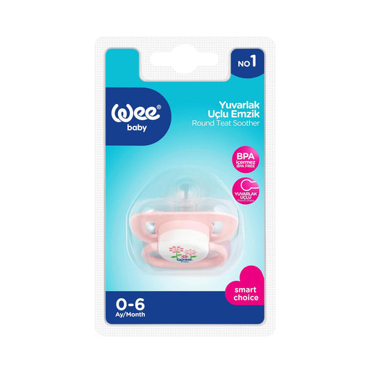 Wee Baby Roubnd Teat Soother No1 0-6 COD 8298
