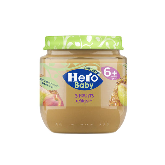 Hero Baby 3 Fruits Puree (6+ Months) 125 gr