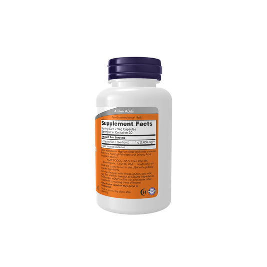 Now L-Tryptophan 500 MG 60 Veg Cap IMP++