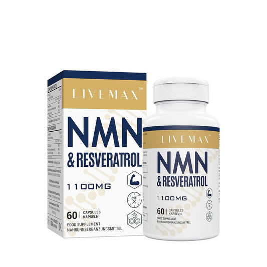 Live Max NMN & Resveratrol 1100 MG 60 CAP IMP++