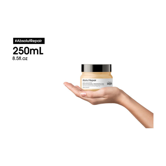 L'Oreal Professional Absolut Repair Instant Resurfacing Mask with Protein & Gold Quinoa for Dry & Damaged Hair 250 ML