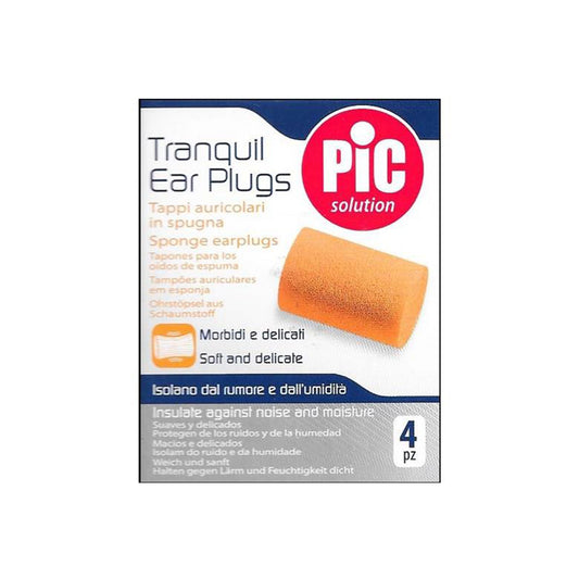 PIC TRANQUIL EAR PLUGS SPONGE 4 PCS