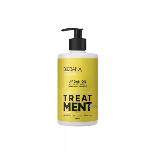 Bobana Treatment Ultra Repairing Hair Shampoo with Argan Oil for Damaged & Treated Hair - silicone free, parabens free, sulfate free 400 ML