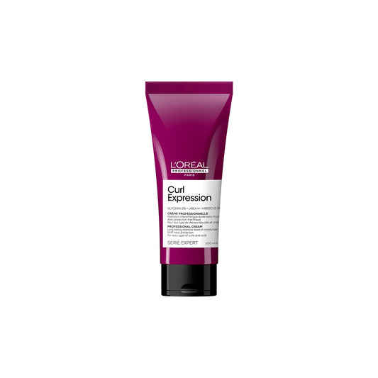 L'Oreal Professional Curl Expression Moisturizing Leave-In Hair Cream with Glycerin, Urea H & Hibiscus Seed Extract for Curls & Coils 200 ML