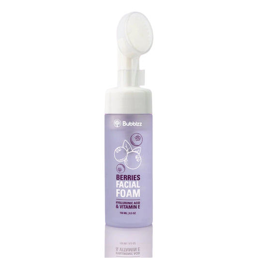 Bubblzz Organic Foaming Facial Wash Berry Scent with Hyaluronic Acid & Vitamin E 150ml