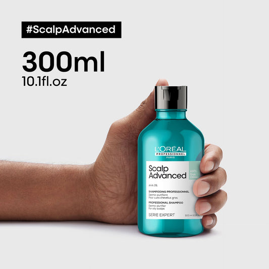 L'Oreal Professional Scalp Advanced Purifying Shampoo with AHA for Oily Scalps 300 ML