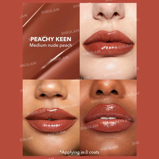 Sheglam Pout Perfect Shine Lip Plumper Peachy Keen