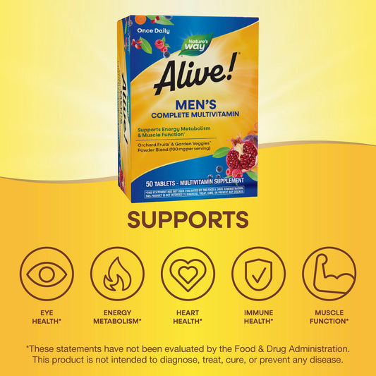 Alive Mens Complete Multivitamin 50 Tab