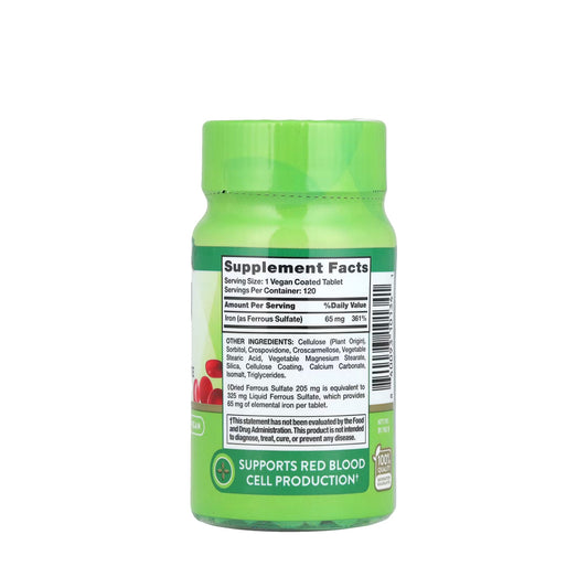 Natures Truth Iron 65MG 120 Capsules IMP++