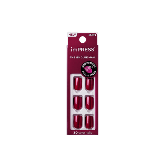 KISS IMPRESS COLOR 30NAILS 28 C RED VELVET