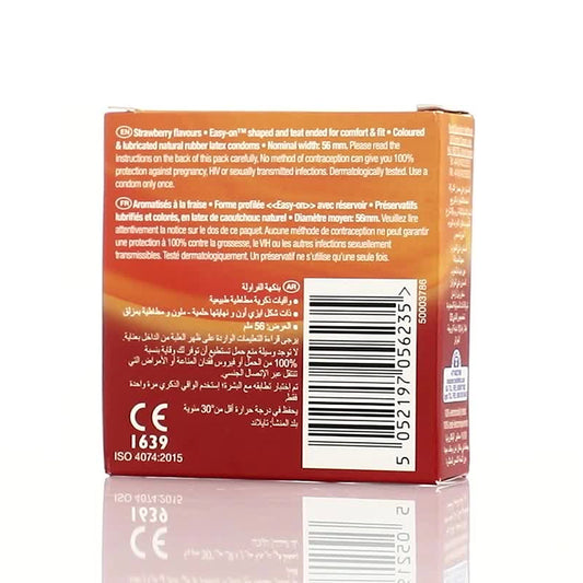 DUREX STRAWBERRY 3 PCS CONDOMS