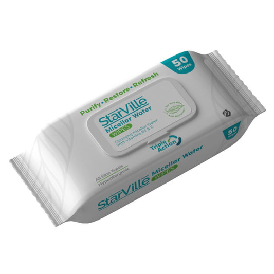 STARVILLE MICELLAR WATER WIPES 50 WIPS