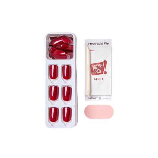 KISS IMPRESS COLOR 30NAILS 28 C RED VELVET
