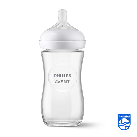 AVENT BIBERON NATURAL GLASS 240ML 1M+ 93301