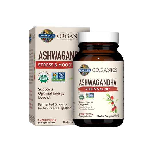 Garden of Life Mykind Organics Ashwagandha Herbal Supplement for Stress & Mood 60 tablets