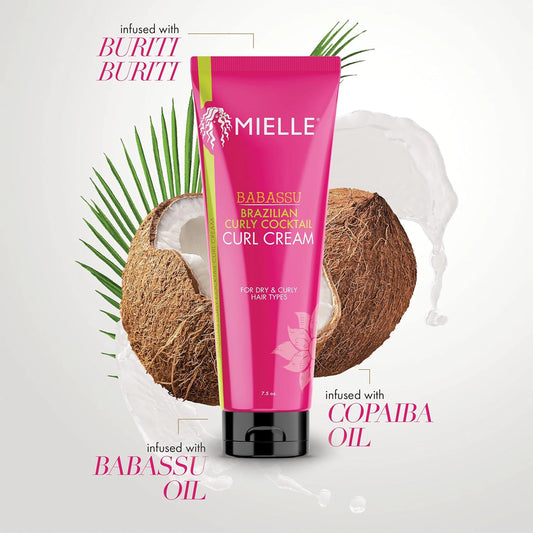 Mielle Organics Babassu Brazilian Curl Cocktail Curl Cream for Dry & Curly Hair 222ML