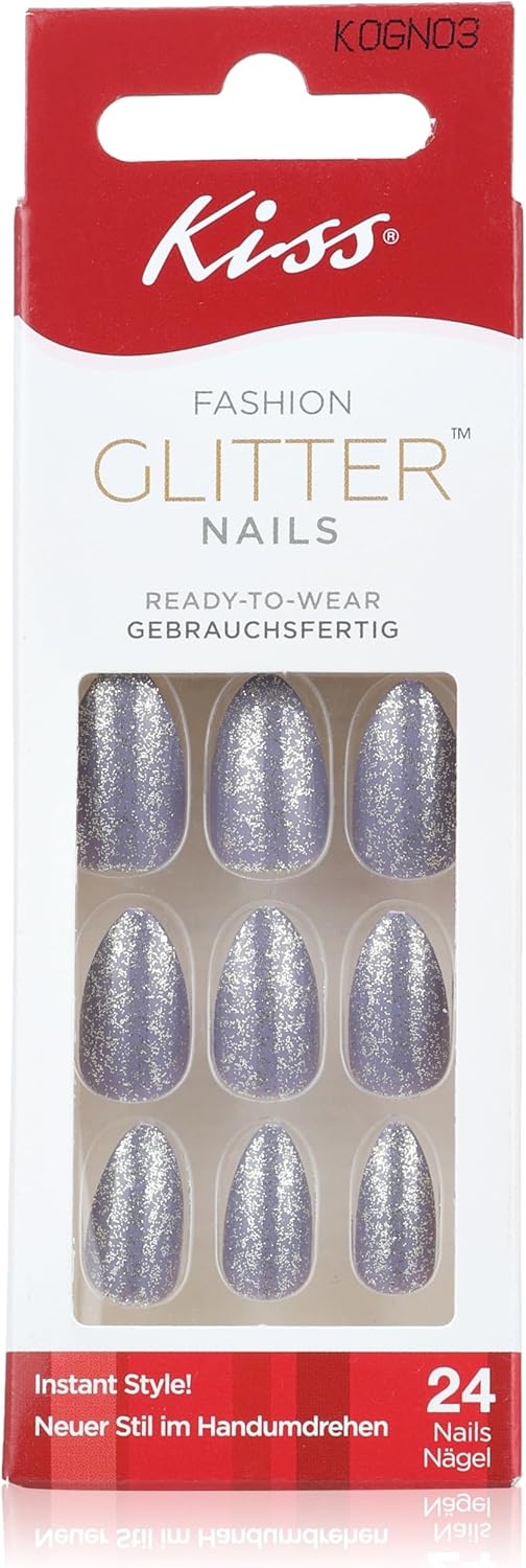 KISS FASHION GLITTER 24 NAIL (K0GN03)