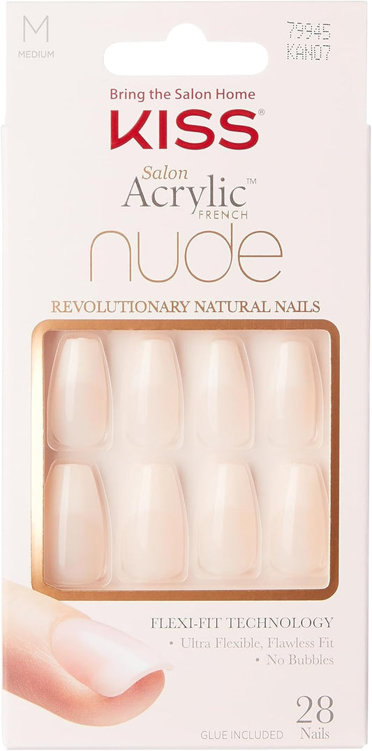 KISS NUDE ACRYLIC 28 NAILS 79945