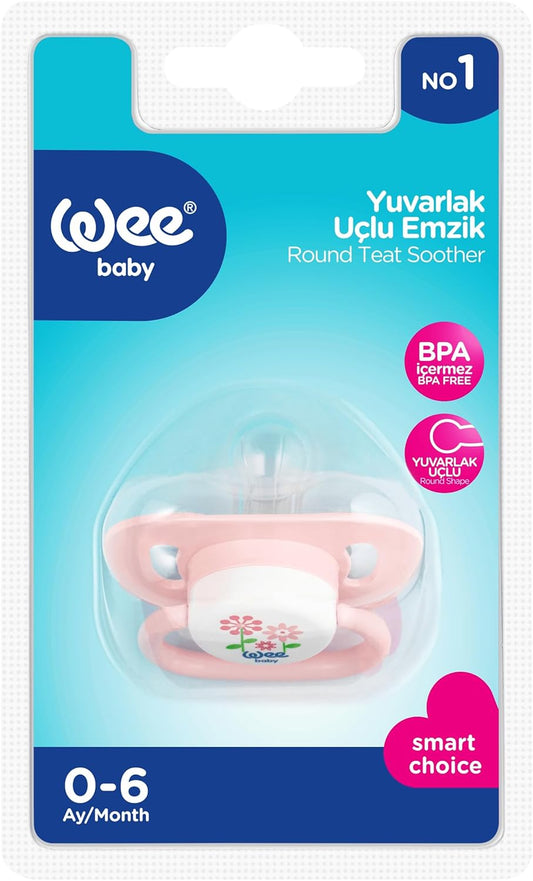 Wee Baby Roubnd Teat Soother No1 0-6 COD 8298