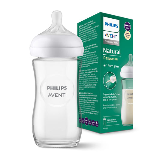AVENT BIBERON NATURAL GLASS 240ML 1M+ 93301