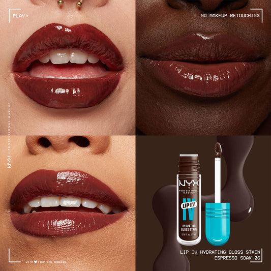 NYX LIP I.V HYDRATING GLOSS SERUM 06 ESPRESSO 5ML