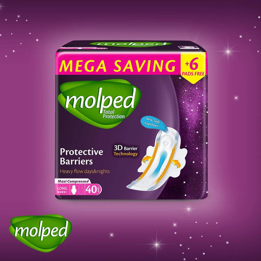 Molped Protective Barries Maxi Thick Long 40 Pads